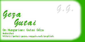 geza gutai business card